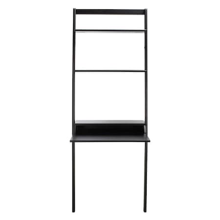 Safavieh Pamella 2 Shelf Leaning Desk, Black DSK9400D